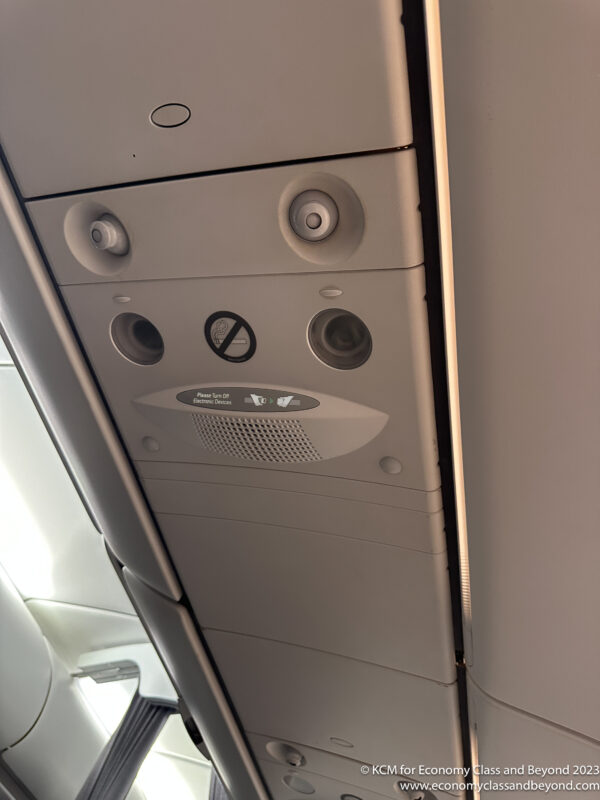 a panel of an airplane