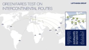 a map of the world with different routes