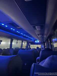 Nighttime on a coach