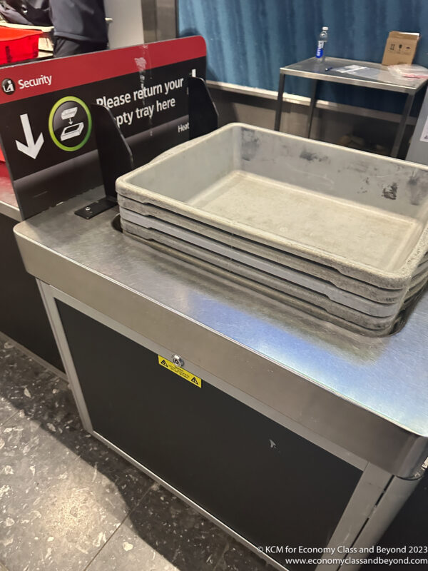 a stack of trays on a metal surface