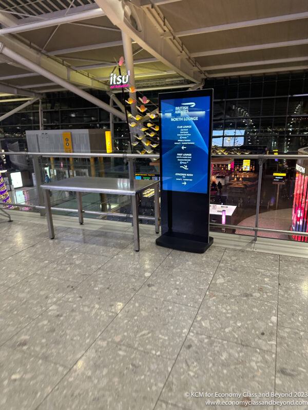 Lounge sign - Heathrow terminal 5