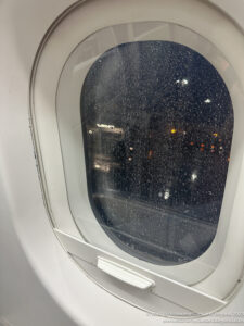 a window with rain drops on it