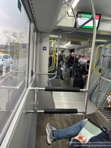 a bus with people on it