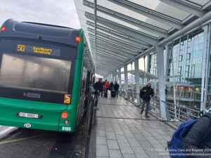 a bus parked at a bus stop