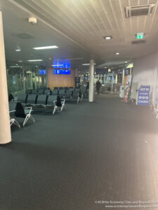 a group of chairs in a building