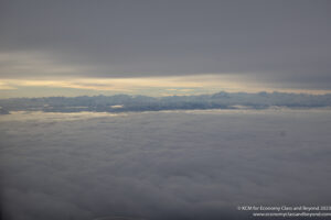 clouds and mountains in the sky