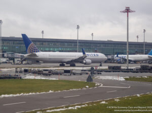 United Airlines Boeing 767-300ER departing Zurich Airport - Image, Economy Class and Beyond