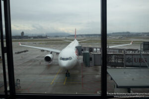 an airplane parked at an airport