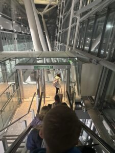 people on an escalator