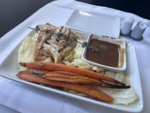 a plate of food on a table