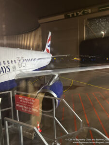 a plane on the runway