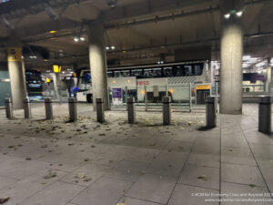 a bus in a parking lot
