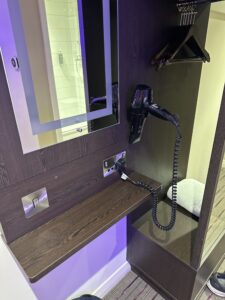 a hair dryer on a wall