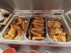 a tray of food in a container