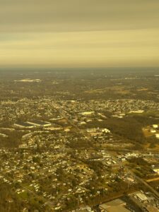 an aerial view of a city