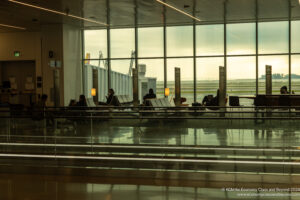 people sitting in a terminal