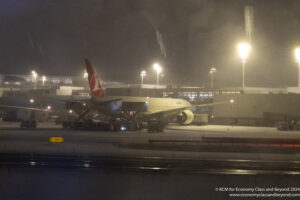 an airplane at an airport