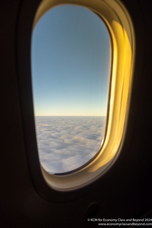 a window of an airplane