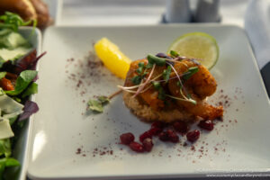 a plate of food on a table