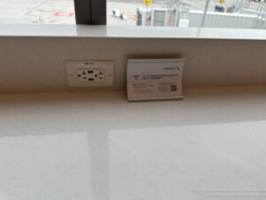 a white sign on a counter