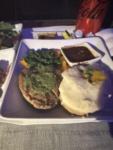 a plate of food on a table