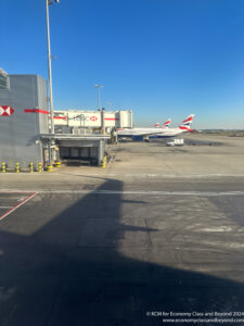 an airplane parked at an airport