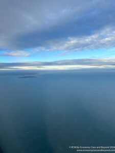 an aerial view of a body of water