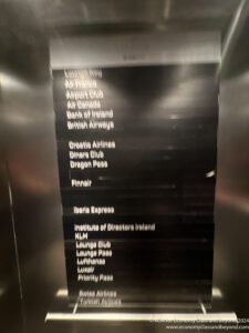 a sign in an elevator