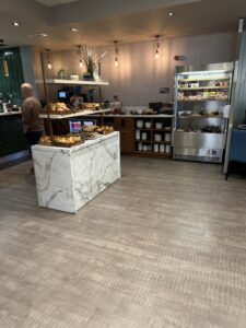 a food on display in a restaurant