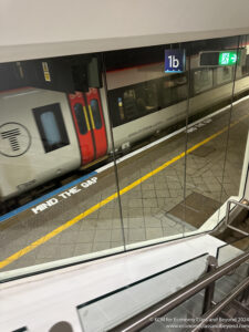 a train on the train tracks