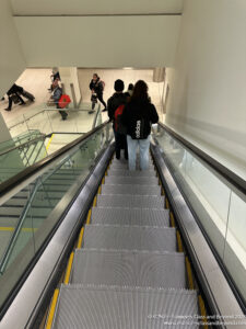 people on an escalator