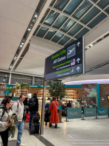 a group of people in an airport