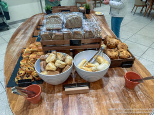 a table with food on it