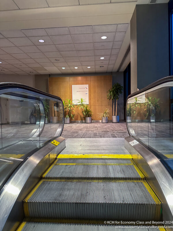 a escalator in a building