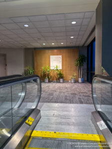 escalators in a building