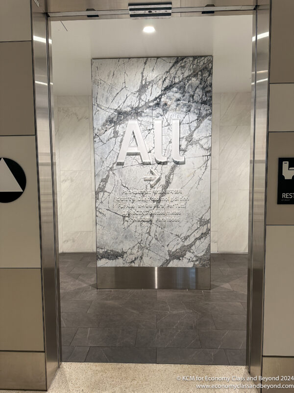 a marble sign in a building