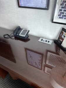 a phone on a table