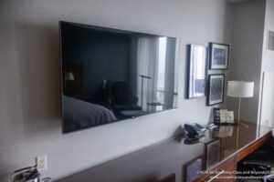 a tv on the wall