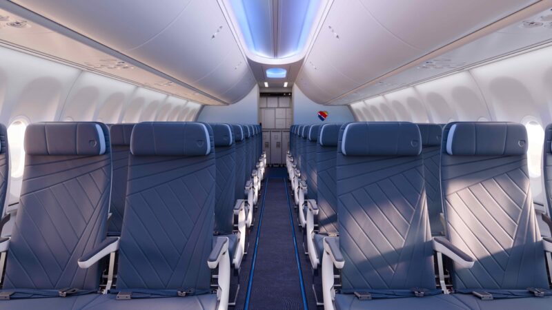Southwest Interior by Tangerine Design - Image Tangerine/Recaro Aircraft seating