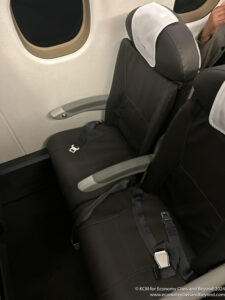 a seat in an airplane