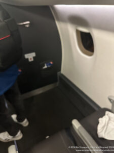 a seat in an airplane
