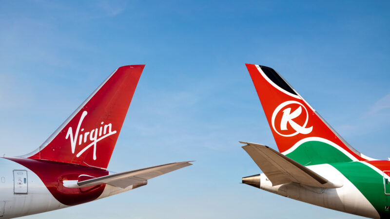 Virgin Atlantic and Kenya AIrways tailfins- Image, Virgin Atlantic 