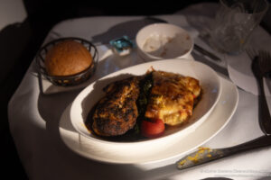 a plate of food on a table