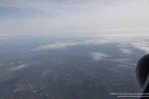 aerial view of a city from an airplane