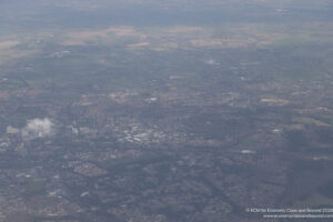 an aerial view of a city