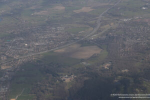 an aerial view of a city