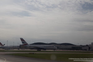 an airplane on the runway