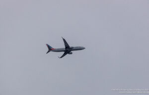 an airplane flying in the sky