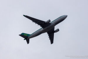 a plane flying in the sky