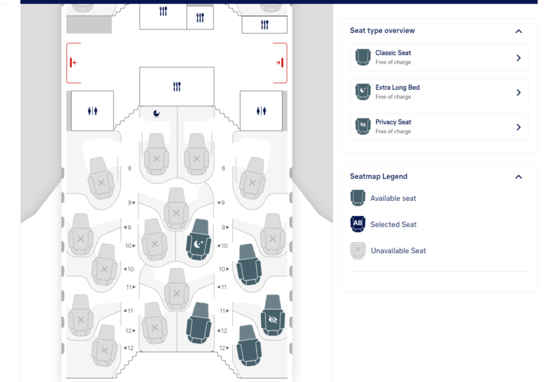 a screenshot of a map of seats